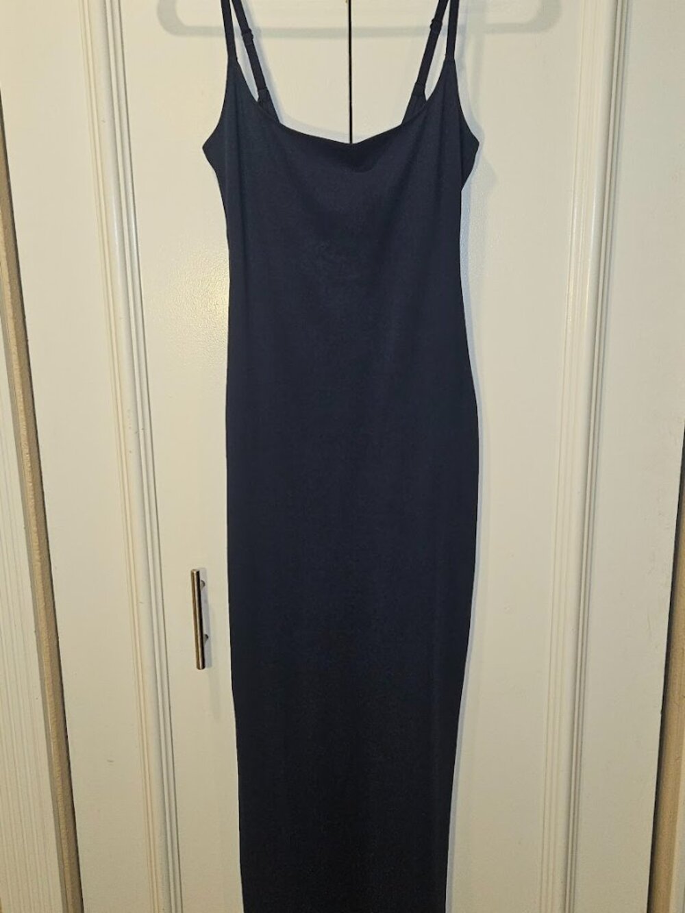 Victoria’s Secret PINK Dark Navy Fitted Relay Maxi Stretch Slip Dress, Size S